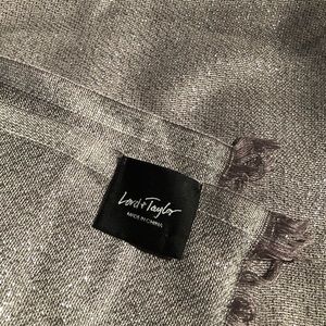 Lord & Taylor Like New Silver Dress Stole